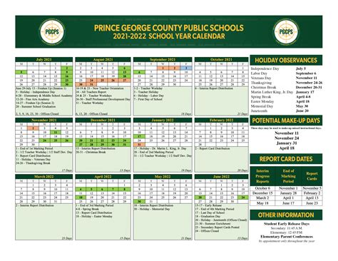 The Friday before and the Monday after Easter. . Pg county schools calendar